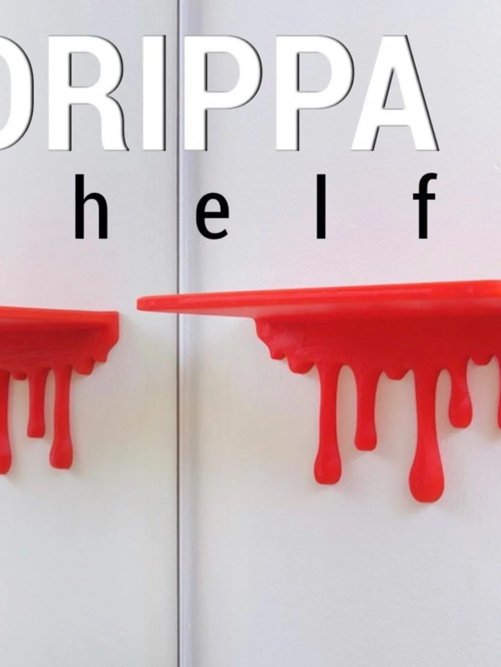 Red Drip Wall Shelf - Modern Pop Accent